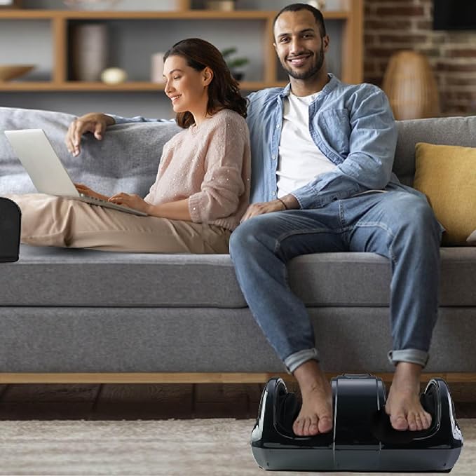 FLEXISPOT Premium Shiatsu Foot Massager with Remote Control – Deep Kneading & Rolling Therapy for Feet, Ankles, Calves, and Legs – Pain Relief & Circulation Booster for Home and Office (Black)