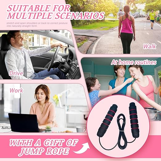 TEE TEA Posture Corrector for Women & Men – Adjustable Back Support Brace for Neck, Shoulder & Spine Muscle Relief – Improve Posture, Comfort & Confidence – Invisible & Comfortable Design (Pink, Small)