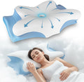 YESINDEED Pain Relief Cooling Pillow – Cervical Neck Support for Sleeping, Contoured Memory Foam Design for Neck and Shoulder Pain, Ergonomic Sleep Solution for Side Sleepers, Snoring, Posture
