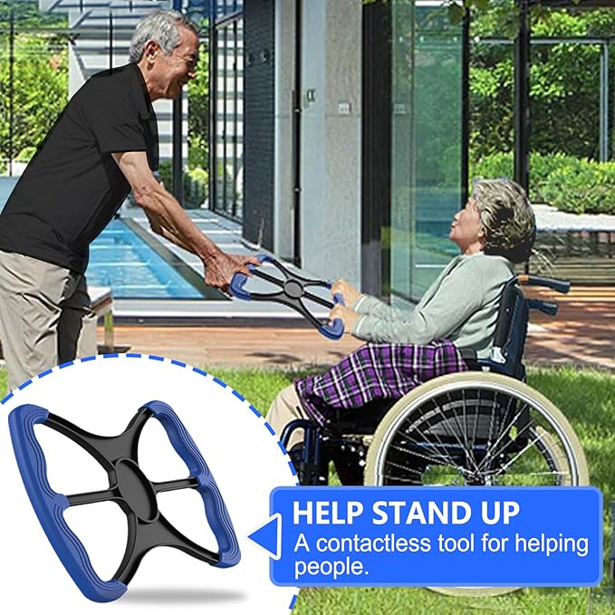 Lift Assist for Elderly,Aids for Disabled and Elderly with No-Slip Grip Handles,Standing Aids & Supports to Transfer Elderly, Senior, Bariatric, Patient Or Disabled,As Seen On Tv(Blue)