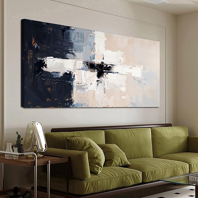 Abstract Wall Art Decor Oversized Wall Art Pictures for Living Room Oversized Black and White Wall Art Decor Large Abstract Canvas Art Wall Decor Wall Art Prints Artwork for Walls Office Decor 39" X 78"