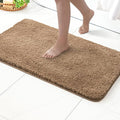 MIULEE Light Brown Absorbent Bath Rugs, Soft Large Bathroom Mats Non-Slip and Quick-Drying for Bathroom Floor Bathtub Showers, Machine Washable Carpet (24 x 36 Inches)