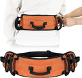 Rhino Valley Gait Belt Transfer Belt for Senior with 7 Handles, 59" Anti-Slip Transfer Belt for Elderly, Lift Belt with Quick Release Buckle, Medical Nursing Safety Patient Assist, Orange