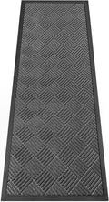 Indoor Outdoor Door Mat, 6’x 2' Doormat for Entryway, Rubber Backing Non Slip Front Door Mat Outside Entrance, Super Absorbent Commercial Floor Mat for Home Office, Gray