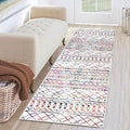 KUTA 2x6 Non-Slip Washable Runners for Hallways, Multi-Color Moroccan Boho Distressed Geometric Vintage Kitchen Runner, Ultra Soft Floor Mat for Entryway, Bathroom, Laundry, Living Room, Bedroom