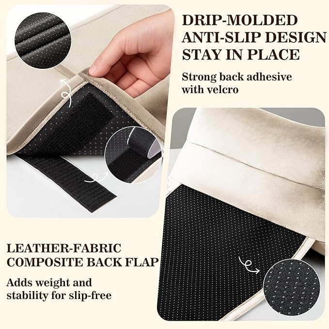 Recliner Headrest Pillow, Adjustable Comfort Neck & Head Support Pillow, Soft Velvet Non-Slip Headrest for Pain Relief & Relaxation, Ideal for Recliner, Couch, Chair, Sofa