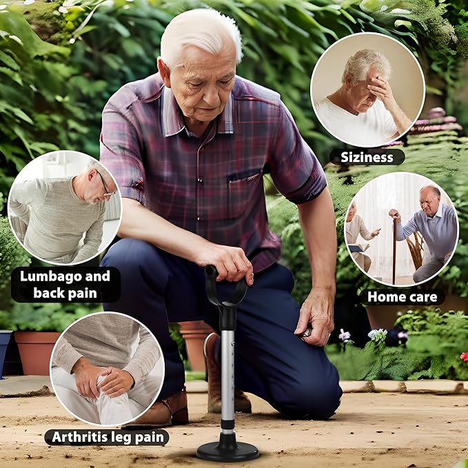 Mobility Aids Tool Adjustable Standing Assist Devices Portability Standing Aid Device Stable Supports Equipment for Rising Indoors, Garden Work,Outdoor Work,Doing Housework