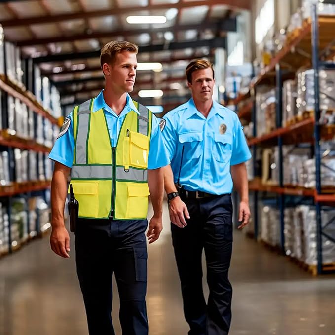 AYKRM High Visibility Safety Vest - Reflective Work Vest with 5 Reinforced Pockets