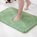 MIULEE Extra Thick Non Slip Bathroom Rug Shaggy Soft Bath Mat Plush Microfiber Absorbent Water for Shower Tub Machine Washable (Sage Green, 24x44 Inches)