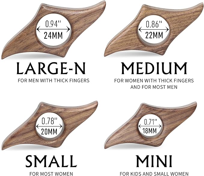 Walnut Book Page Holder, Smooth Finish Wood Book Holder for Reading, Ideal Book Reader Gifts & Reading Accessories,Book Worm Gifts for Women, Thumb Book Page Holder (Large-N)