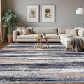 Modern Abstract 8x10 Large Machine Washable Living Room Rug Non-Slip Soft Bedroom Area Rug Grey Black Multi Ultra Thin Print Faux Wool Carpet Throw Rugs for Nursery Playroom Dining Room Indoor