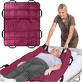 Upgraded 3-Layer Comfort Positioning Bed Pad with Handles Washable Waterproof Transfer Board for Turning Moving Patient Inconvenience Care Transfer Sheet, 48" x 40", Large, Mystic Plum