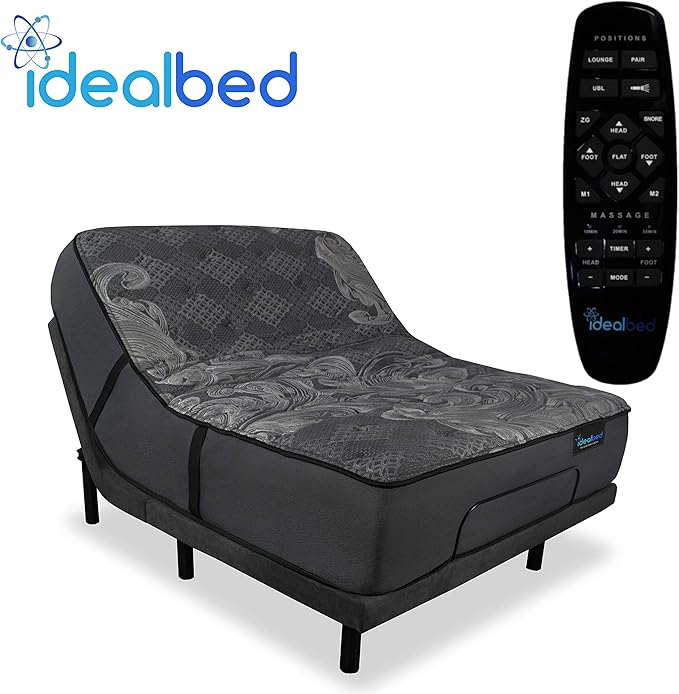 iDealBed iQ5 Luxury Hybrid Mattress and Adjustable Bed Sleep System, Pressure Relief Sleep, Zero Gravity, Anti-Snore, Custom Comfort Positions (Queen, Luxury Plush (Medium Soft) + 4i Custom)