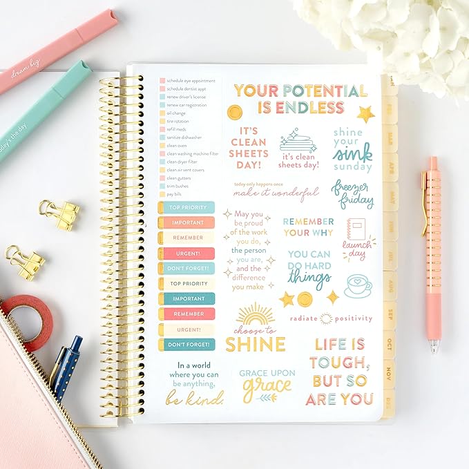 PPP Home Planner 2026 | 12-Month Weekly Calendar (Sunday Start) | Monthly Review & Seasonal Checklists | Budgeting & Savings Worksheets | Daily Bible Reading Plan | Checklists for Routines and Goals