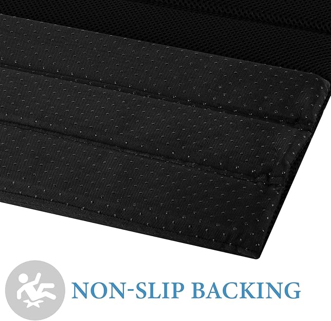 Ultra Quick Drying Stone Bath Mat Diatomaceous Earth Shower Mat Non-Slip Foldable Dish Drying Mats for Bathroom Floor, Kitchen Counter, Pet, 23x15, Black