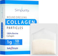 Collagen Dressing Powder for Wounds - 1 Gram - Box of 10 Collagen Packets - Collagen Wound Dressing Pads Powder - Safe n' Simple Wound Care Supplies