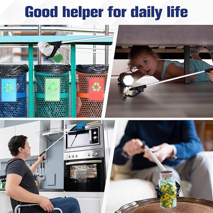 Sabary 20 Pcs Grabber Reacher Trash Pickers Bulk Tool 30'' Long Upper Back to School Litter Cleanup Heavy Duty Handy Mobility Aids Pick up Lightweight Nonslip Claw Elderly Arm Extension Stick