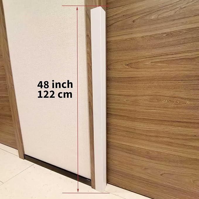 Wall Corner Protector PVC Self-Adhesive Guards for Furniture, Cabinet Edge Protection (White, 1.18“X 48”-12Pcs)