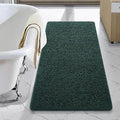 LOCHAS Luxury Bathroom Rug Shaggy Bath Mat 24 x 44 Inch, Washable Non Slip Bath Rugs for Bathroom Shower, Soft Plush Chenille Absorbent Carpets Mats, Hunter Green