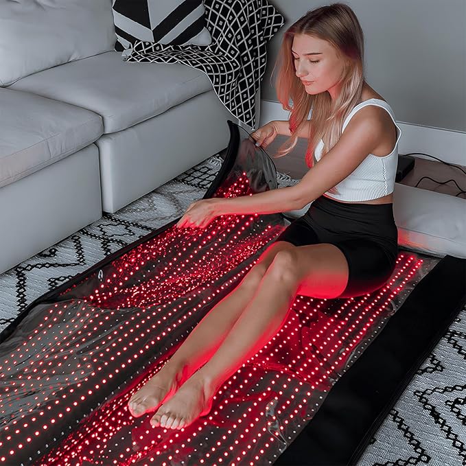 MEGELIN Red Infrared Light Therapy Bag for Whole Body, 70inch*32inch*12inch,2520 LEDs for Full Body Red Light Therapy Mat at Home