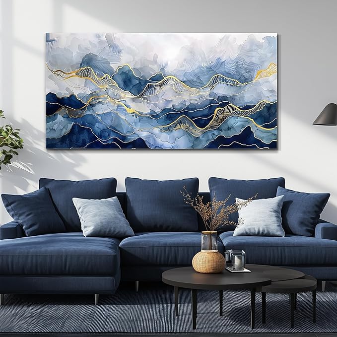 FUHAIHUA Large Canvas Decor For Bedroom Wall Art For Living Room Office Decorations Minimalism Pictures Ink Abstract Paintings Artwork Modern Home Decor Posters Ready To Hang 30"X60"