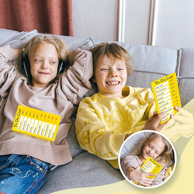 4 Pieces Chore Chart for Kids Multiple Kids - Sliding Routine Chart: Reusable to Do List, RV Checklist, Planning Board, Visual Schedule, and Reminder (bluepinkgreenyellow)