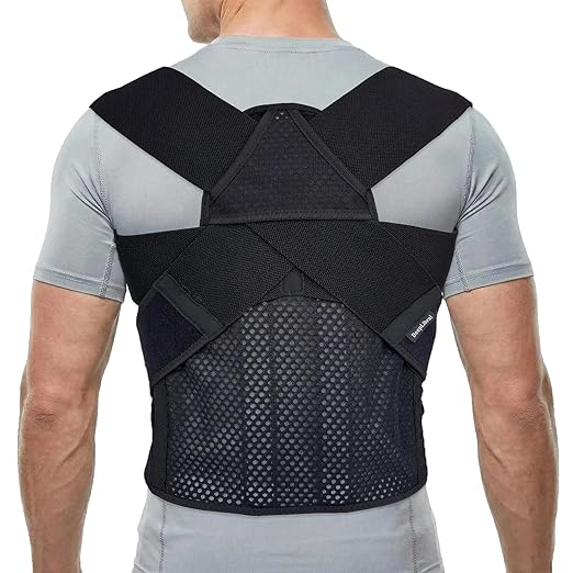 Full Back Posture Corrector for Men & Women – Pull-Back System Posture Brace – Wide Soft Straps, Breathable Mesh, Adjustable Support for Slouching, Rounded Shoulders & Upper Spine Pain Relief