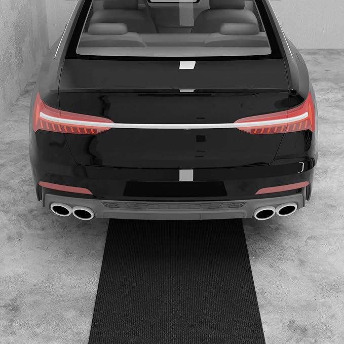 Ottomanson 3'11" x 21' Hallway Runner with Scraper Pile - Extra Durable Non-Slip Rug Mat for Indoor & Outdoor Use - Ideal for Kitchen, Entryway & Garage - High-Traffic Carpet, Black