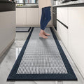 PADOOR Non Slip Kitchen Rugs Sets of 2 - Extra Large 2.5'x6' + 20"x32" Runner Rugs for Kitchen Floor Non Skid Washable, Absorbent Kitchen Mat for in Front of Sink 2 Piece Blue