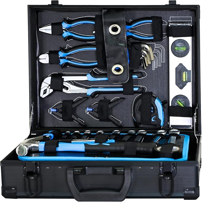 247-Piece Universal Manual Tool Set Kit – Mechanics Tool Box with Wrenches, Sockets, Screwdrivers, Pliers, Ratchet & More – Ideal for Home, Auto Repair & DIY Projects
