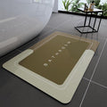 Bath Mat, Bathroom Mat Rugs Super Absorbent Shower Mats Non Slip Quick Dry Thin Rubber Mats for Bathroom Floor Fit Under Door, Shower Rug for Bathtub, Shower, Brown
