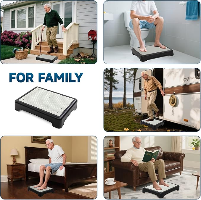 Step Stool for Adults Half Seps for Stairs for Seniors,Noctilucent Bed Step Stools,Platform Step Foot Stool Non-Slip Indoor and Outdoor