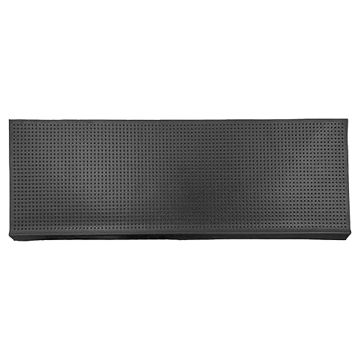 Ottomanson All-Weather Bullnose Rubber Stair Treads – Non-Slip Step Mats for Wooden, Concrete, or Outdoor Stairs, Easy Maintenance, Tool-Free Placement, Pack of 5, 10" x 30", Black Grip Dots