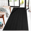 3′ x 5′ Heavy Duty Front Door Mat Indoor Outdoor Entrance, Easy Clean Non-Slip All Weather Commercial Floor Mat for Entryway, No Curling Waterproof Porch Rug (36" x 60", Black)