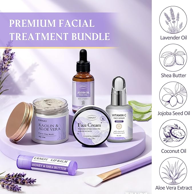 Gifts for Women, Spa Gifts Basket for Women, 21pcs Lavender Bath and Body Gift Basket, Self Care Gifts, Facial Skin Care Set, Birthday Gifts for Mom, Wife, Girlfriend, Sister