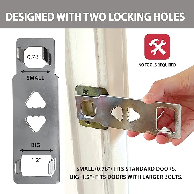 Goldy Lock Portable Alarm and Hotel Door Lock for Home & Travel Security. Door Safety Lock from The Inside of Home, Apartments, Hotel Rooms, College Dorms, and Rentals.