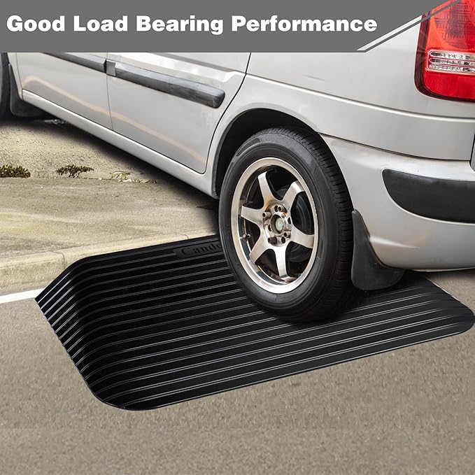 3" Rise Threshold Ramps Doorway, Wheelchair Ramp with Non-silp Surface, 4400 LBS Capacity, Solid and Portable, for Steps, Driveway and Curb Black