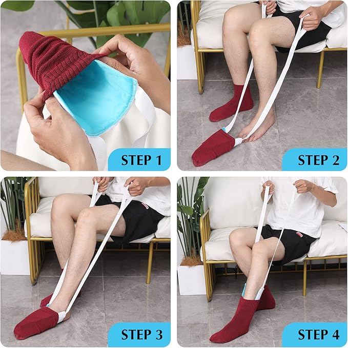 Sock Aid - Sock Aid Device for Seniors, Disabled, Pregnant - Sock Helper Aide Tool - Sock Assistant Device No Bending