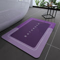 Bath Mat, Bathroom Mat Rugs Super Absorbent Shower Mats Non Slip Quick Dry Thin Rubber Mats for Bathroom Floor Fit Under Door, Shower Rug for Bathtub, Shower, Purple