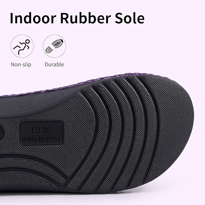 Litfun Orthopedic House Slippers for Women Adjustable Arch Support Indoor Slippers Open Toe Corduroy Bedroom Shoes