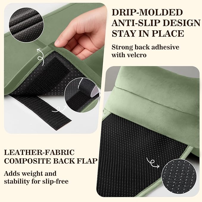 Recliner Headrest Pillow, Adjustable Comfort Neck & Head Support Pillow, Soft Velvet Non-Slip Headrest for Pain Relief & Relaxation, Ideal for Recliner, Couch, Chair, Sofa