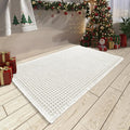 AMOAMI Upgraded Waffle Bath Mat, Super Absorbent Non Slip Bath Mats for Bathroom Floor, Machine Washable Boho Bathroom Rugs with Tassels, Rubber Backed Bathroom Mats, Ultra Soft, 24" x 36"