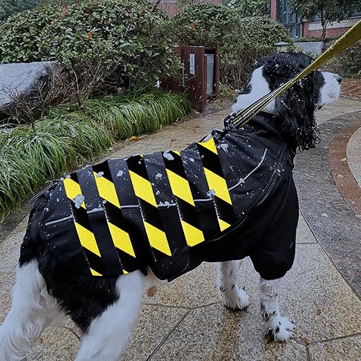 Yellow Black Reflective Tape Outdoor Waterproof 3 inch X 10 feet, High Visibility Hazard Conspicuity Safety Industrial Marking Tape