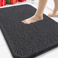 Arotive Bathroom Rugs 30x20, Extra Soft Absorbent Shaggy Chenille Bath Rugs, Machine Washable Rubber Backing Non-Slip Bath Mats for Bathroom Floor Tub and Shower, Home Decor Accessories, Dark Grey