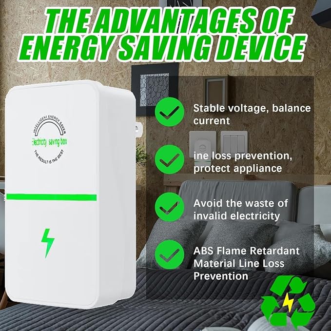 Ecowatt Saving Device Powernova Electricity Save Box Voltpro Esaver Reduce Electricity Waste by 50% for Household Office Markets Us Plug 90v-250V 30KW (6PCS)