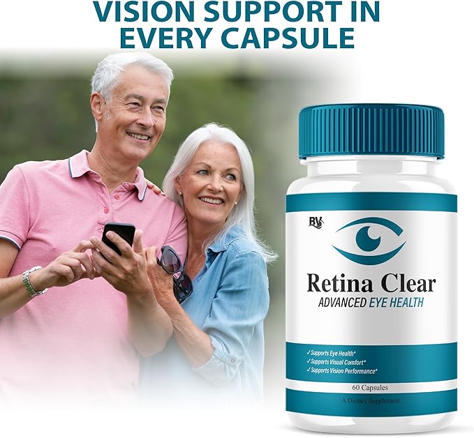 BLUE VIBE Retina Clear Advanced Eye Health Supplement, Retina Clear Max Strength Overall Vision & Wellness Supplement, RetinaClear Advanced Vision Support and Eye Health Formula Pills (60 Capsules)