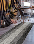 Custom Size Hallway Runner Rug Damask Grey Color 31 inch Wide Select Your Length Non-Slip (Skid Resistance) Rubber Backing 35 feet x 31 inch