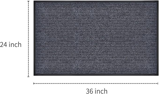 4 Pack 36"x24" Brush Step Entrance Mat - Indoor Outdoor Carpet Doormat with Deep Scraper & Rubber Border, for Dry Indoor/Outdoor Use at Door, Patio, Garage, Kitchen, Laundry Room