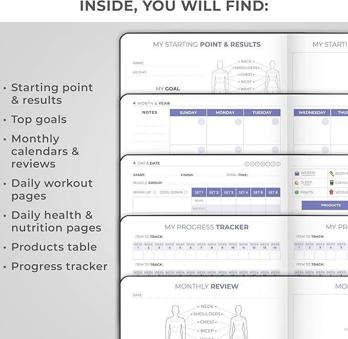 Clever Fox Fitness & Food Journal Pocket – Nutrition & Workout Planner for Women & Men – Diet & Gym Exercise Log Book with Calendars, Diet & Training Trackers – Lasts 3 Months, 4.3x5.5” (Black)