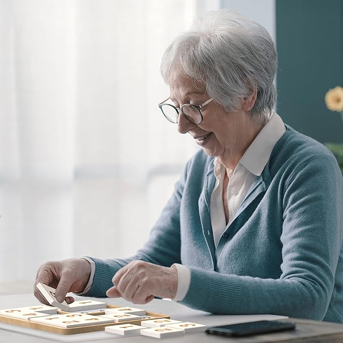 Keeping Busy Wooden Sudoku Game with Templates | Dementia Activities for Seniors | Dementia Products for Elderly | Alzheimers Products for Elderly Gifts Memory Games for Seniors Alzheimers Activities